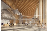 Vue depuis la nef - Crédit photo : Kengo Kuma and Associates -