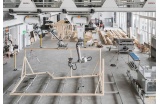 "Spatial Timber Assemblies" : projet assisté par robotique conçu au ETH Zurich's Robotic Fabrication Laboratory - Crédit photo : NCCR Digital Fabrication  