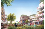 Premier apercçu de ce à quoi pourrait ressembler le village olympique 2024, entièrement biosourcé - Crédit photo : Perrault Dominique