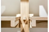 Assemblages mécaniques de bois de feuillus dans la boutique Mark'Style Studio - Joseph Grappin Studio + Metalobil - Crédit photo : GUILLEMIN François 