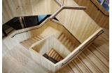 L'escalier bois des bureaux de Santé Publique France - L'Atelier du Pont - © Karel Balas - Crédit photo : D.R. -