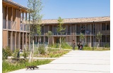 30 logements sociaux, Zac du Chêne Saint-Fiacre, aménagée par EPA Marne, Chanteloup-en-Brie (77) - Structure & menuiseries bois, label Bâtiment biosourcé + Bepos Effinergie 2013 - 2019 - Raphael Gabrion Architectures - Crédit photo : Callejas Sevilla Javier