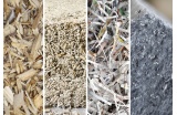 Des copeaux de bois, composants du Naturbloc de Alkern / Béton de chanvre à base de chènevotte - Biofib / Recyclage du papier journal en ouate de cellulose / Panneaux de coton - Buitex - Crédit photo : D.R. -