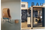 Deux des trois lauréats 2021 : le fauteuil en bois thérapeutique « OTO », signé de l’ébéniste Alexia Audrain, et le stand bois d'Ephemere Square pour Feel Experience à Val d'Isère. - Crédit photo : D.R. -