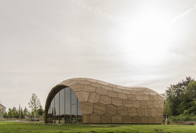 Pavillon d'exposition à Schwäbisch Gmünd <br/> Crédit photo : © ICD/ITKE Universität Stuttgart -