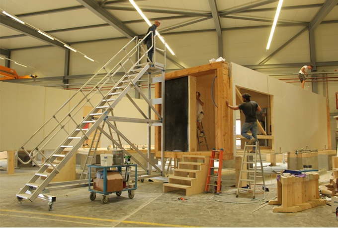 Préfabrication d'un module<br/> Crédit photo : Kultscher Marcel