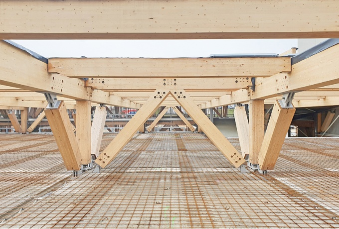 Avancement du chantier en avril 2021<br/> Crédit photo : Graam architecture -